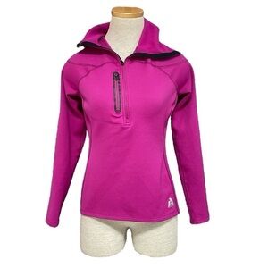 Eddie Bauer First Ascent Jacket Women's X Small XS Pink Hooded Quarter Zip